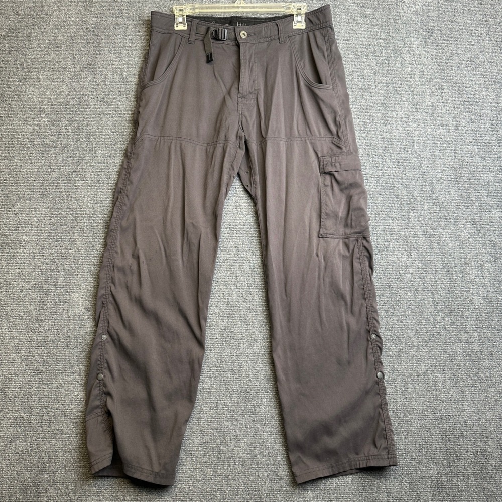 Prana Zion Cargo Pants Mens 30 Gray Hiking Outdoor Climbing Stretch